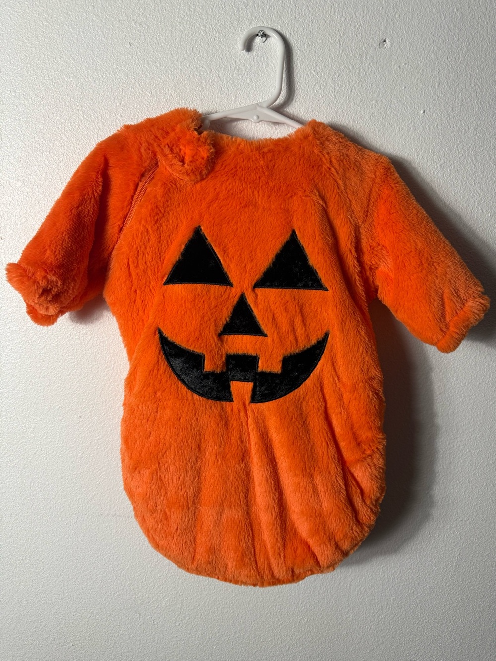Spirit Orange Plush Pumpkin Jack-O'-Lantern Costume 0-6M EUC